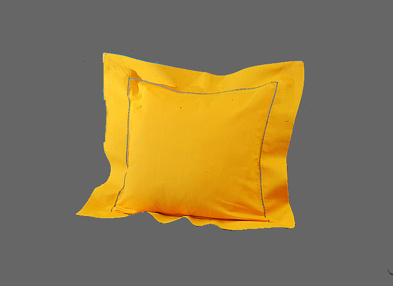 Kumquat Color 12x12" Baby Square Hemstitch Pillow Sham
